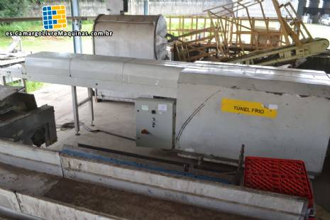 T�nel de enfriamiento de chocolate de 9 metros