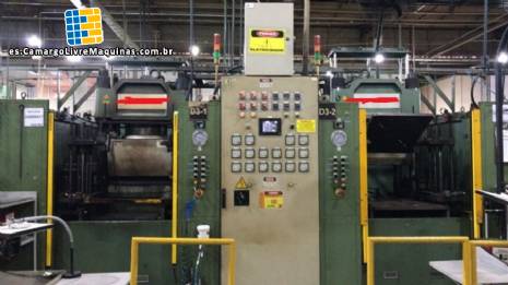 Prensa doble para vulcanizaci�n de piezas de caucho t�cnico TUNG YU 250 toneladas