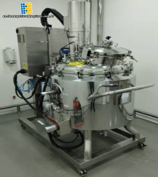 Reactor a presi�n de acero inoxidable 316 L de 200 L con elevador de tapa integrado, RDS de acero inoxidable.