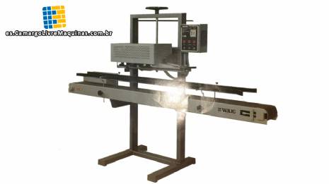 M�quina de soldadura para bolsas de pl�stico con cinta de correr motorizada