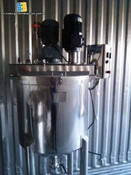Tanque de reactor de acero inoxidable con agitador MMC