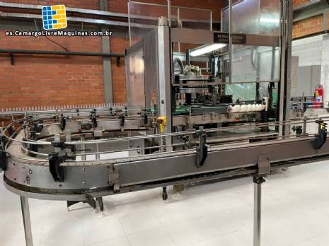 Etiquetadora automática Krones Contiroll 12.000 botellas por hora Etiquetadora automática Krones Contiroll 12.000 botellas por hora