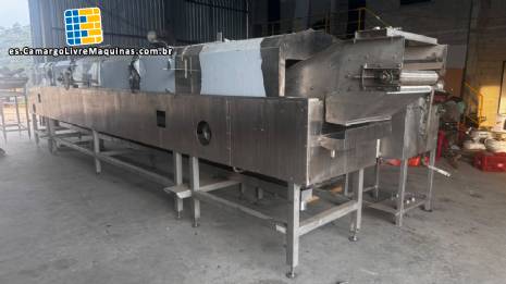 Línea de producción continua de acero inoxidable para patatas fritas y patatas fritas finas, MCI de 400 a 500 kg por hora. Línea de producción continua de acero inoxidable para patatas fritas y patatas fritas finas, MCI de 400 a 500 kg por hora.