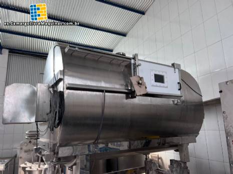 Línea de producción continua para queso Minas Frescal, 2.000 litros, acero inoxidable. Línea de producción continua para queso Minas Frescal, 2.000 litros, acero inoxidable.